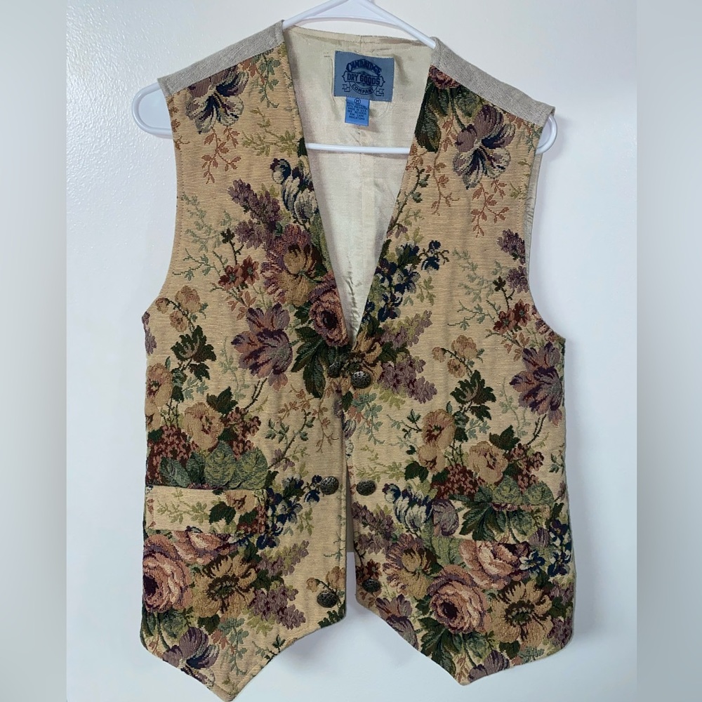 Cambridge Dry Goods Vintage Floral Vest